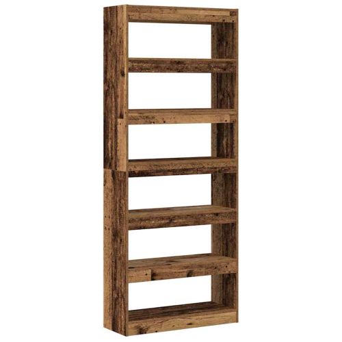 Шкаф за книги 6 нива 80 x 30 x 198 см Инженерна дървесина