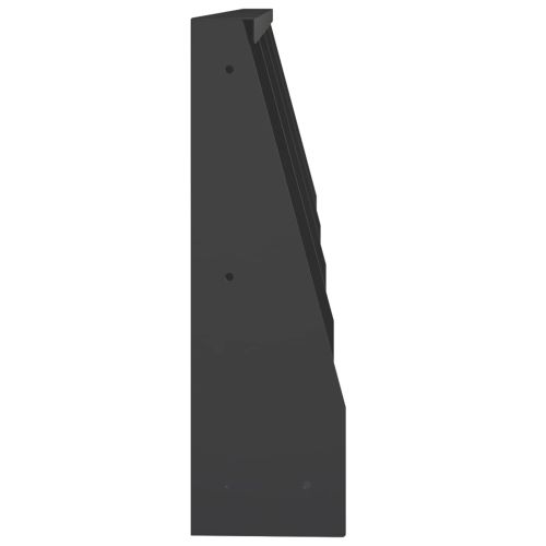 Задържащи стени 4 бр. 40 x 12 x 30 см Стомана Черно