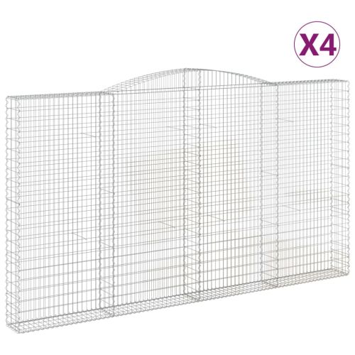 Габионни кошници арка 4 бр 400x30x220/240 см поцинковано желязо