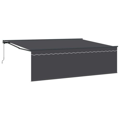 Прибираща се тента Антрацит 450 × 300 cm Полиестер и алуминий