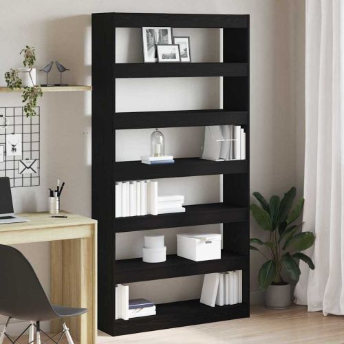 Шкаф за книги 6 нива 100 x 30 x 198 см Инженерна дървесина