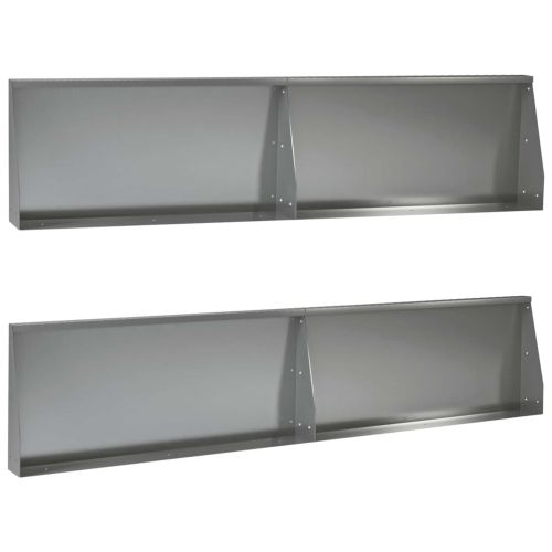 Задържащи стени 4 бр. 100 x 12 x 40 см Поцинкована стомана