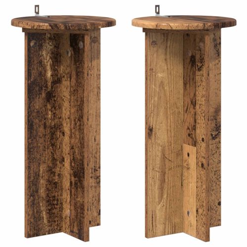 Стойка за растения 2 бр. Старо дърво 29,5 x 29,5 x 60 см