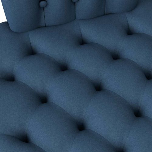 Стол с тапицерия Синьо 56,5 x 70 x 110 см текстил