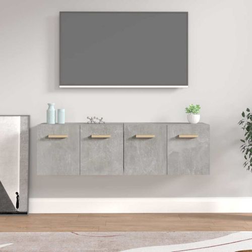 Стенни шкафове 2 бр бетонно сиви 60x36,5x35 см инженерно дърво