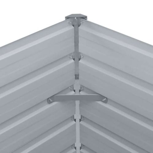Повдигната градинска леха 160 x 80 x 77 см поцинкована стомана