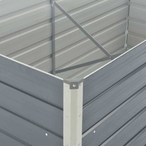 Повдигната градинска леха 160 x 80 x 77 см поцинкована стомана