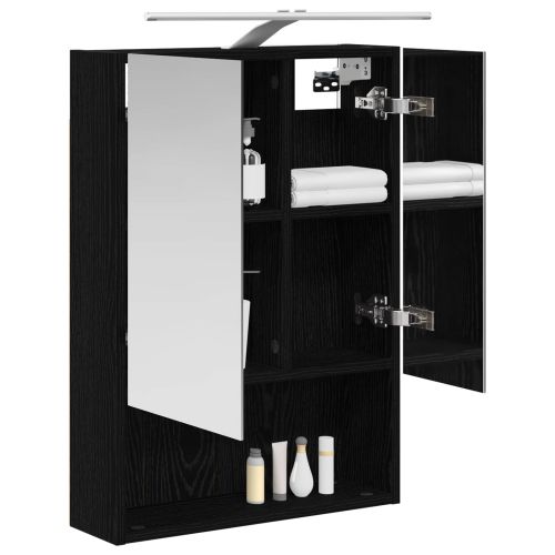 Шкаф с огледало за баня Черния дъб 50 x 14,5 x 70 см