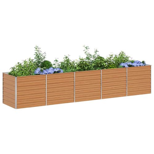 Градинска повдигната леха Светло кафяво 400 x 80 x 77 cm