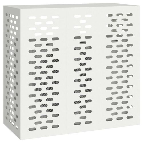 Покритие за климатик Бяло 110 x 50 x 105 см Поцинкована стомана