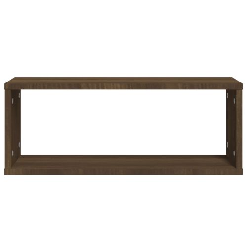 Стенни рафтове, 6 бр, Кафяв дъб, 60x15x23 см, инженерно дърво