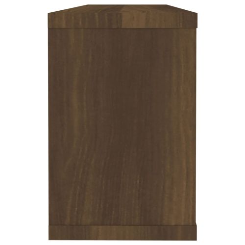 Стенни рафтове, 6 бр, Кафяв дъб, 60x15x23 см, инженерно дърво