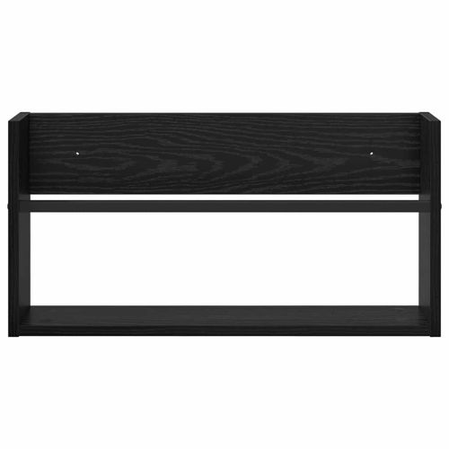 Етажерка за списания с рафт 2 бр. Черния дъб 60 x 12 x 30 см