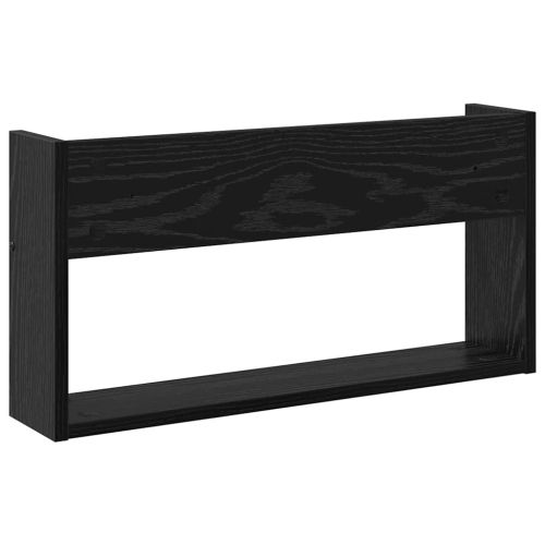 Етажерка за списания с рафт 2 бр. Черния дъб 60 x 12 x 30 см