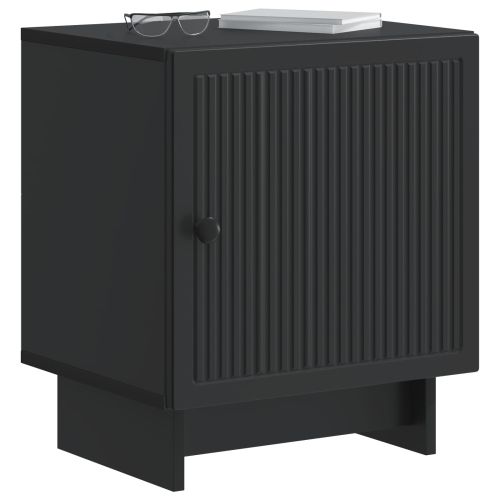 Нощен шкаф Черно 43 x 34,5 x 50 см Инженерна дървесина