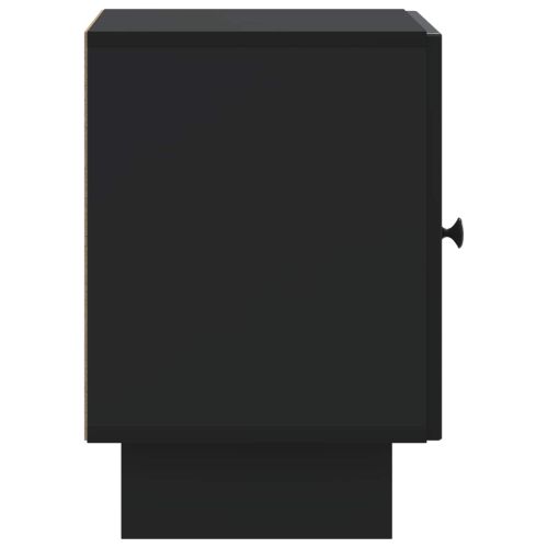 Нощен шкаф Черно 43 x 34,5 x 50 см Инженерна дървесина