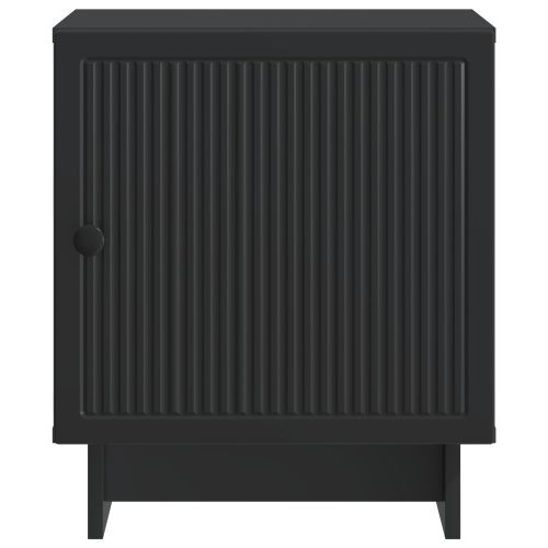 Нощен шкаф Черно 43 x 34,5 x 50 см Инженерна дървесина
