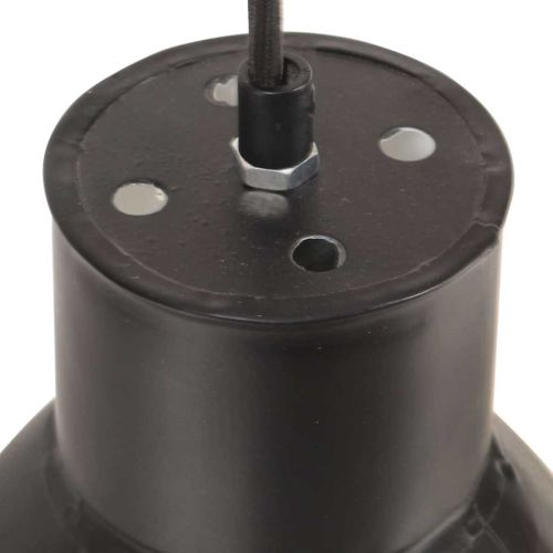 Пенделна лампа 25 W черна кръгла 17 см E27