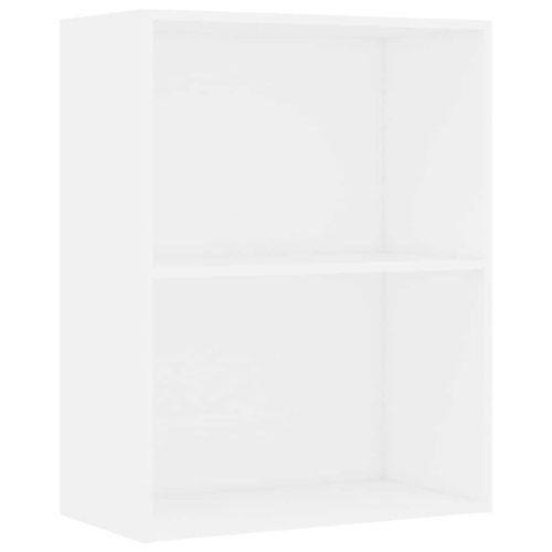 Шкаф за книги в бяло 60x30x76,5 cm Инженерна дървесина