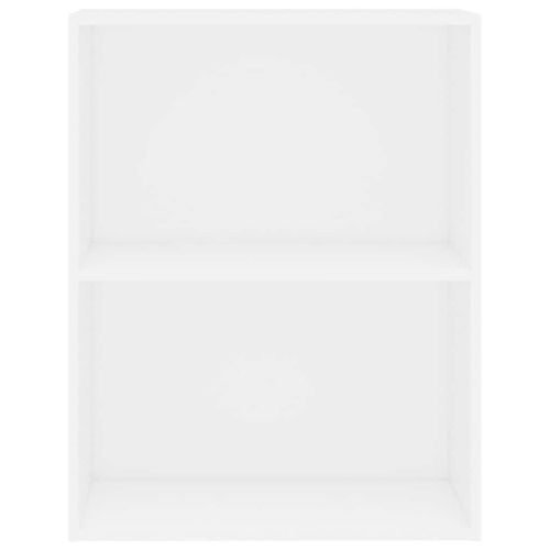 Шкаф за книги в бяло 60x30x76,5 cm Инженерна дървесина