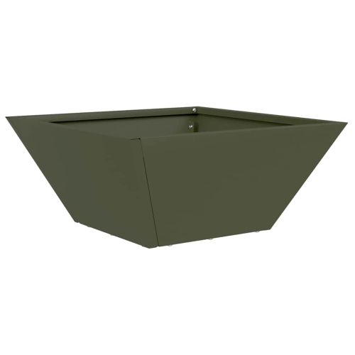 Градинска саксия Маслиненозелено 35 x 35 x 15 см