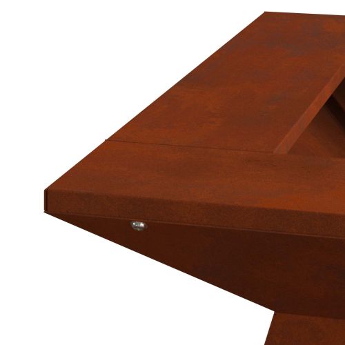 Котел за огън Ръждясало 60 x 60 x 50 см Кортенова стомана