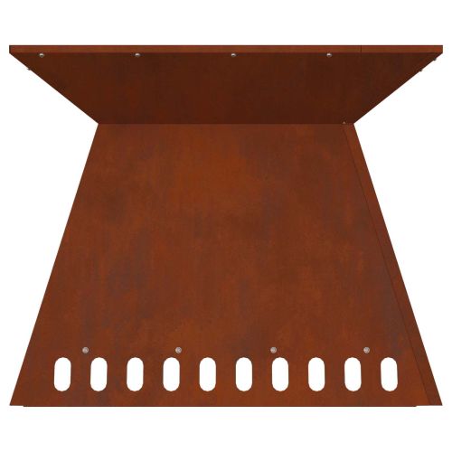 Котел за огън Ръждясало 60 x 60 x 50 см Кортенова стомана