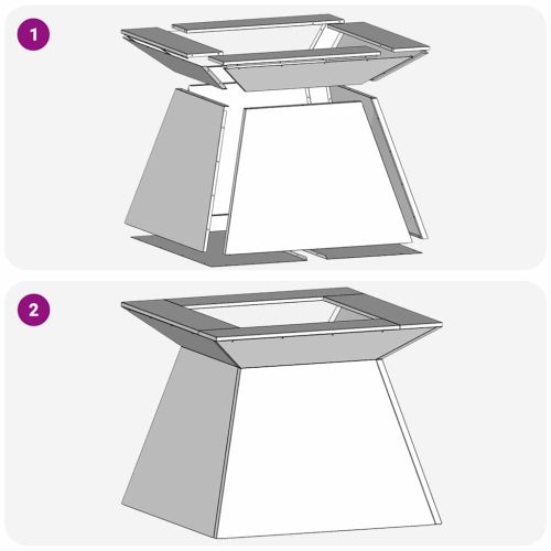Котел за огън Ръждясало 60 x 60 x 50 см Кортенова стомана