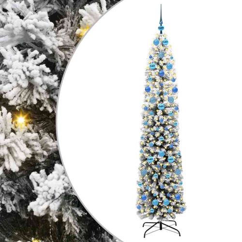 С изкуствено коледно дърво с 300 LED светодиода Зелен 210 cm