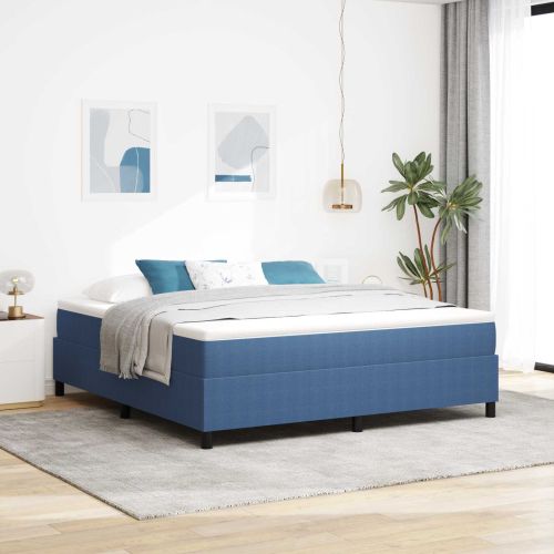 Платформено легло Синьо 180 x 200 cm Кордюрова тъкан