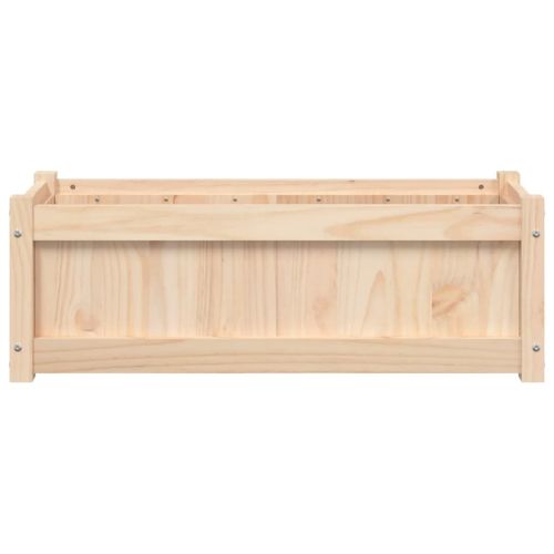Градински сандък, 90x31x31 см, борово дърво масив