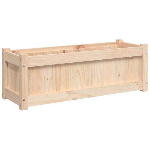 Градински сандък, 90x31x31 см, борово дърво масив