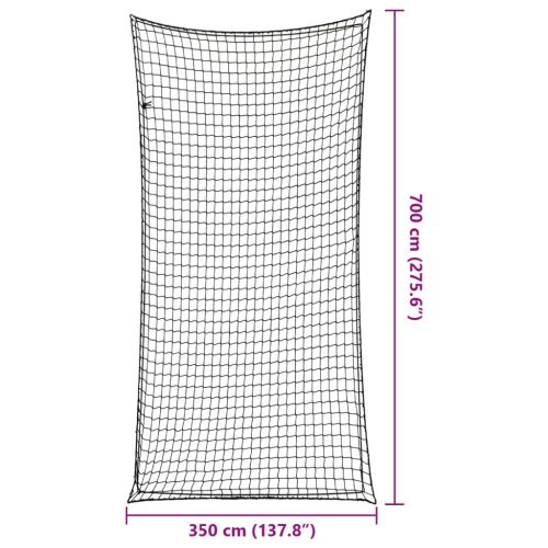 Мрежа за ремарке с еластично въже, черна, 7x3,5 м, PP