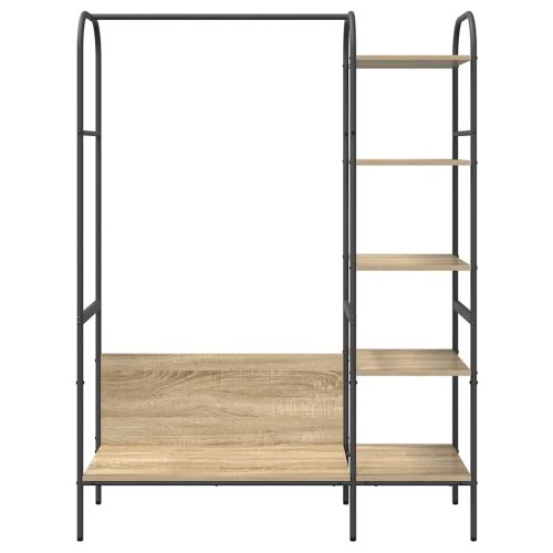 Държач за дрехи Кафяв дъб 120 x 44 x 160 см Инженерна дървесина
