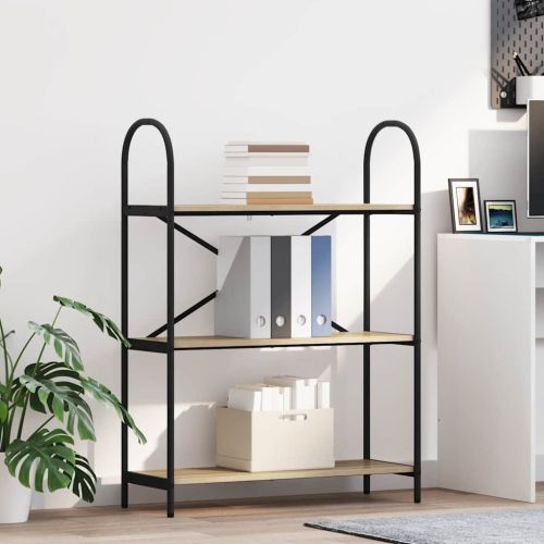 Рафт за книги 3 нива 80 x 30 x 109 см Инженерна дървесина