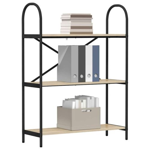 Рафт за книги 3 нива 80 x 30 x 109 см Инженерна дървесина