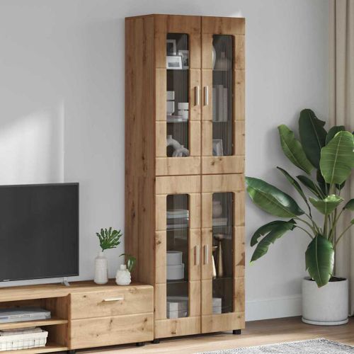 Висок шкаф FLORIN 60 x 35 x 182 см Дъб Инженерна дървесина