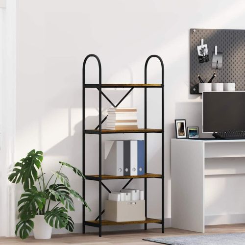 Рафт за книги 4 нива 60 x 30 x 146 см Инженерна дървесина