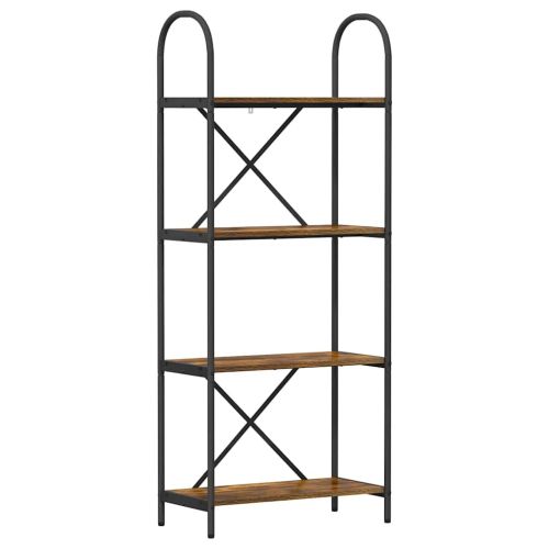 Рафт за книги 4 нива 60 x 30 x 146 см Инженерна дървесина