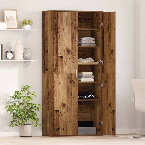 Висока масичка 80 x 35 x 180 см Инженерна дървесина Старо дърво