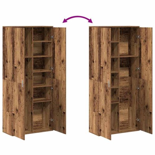 Висока масичка 80 x 35 x 180 см Инженерна дървесина Старо дърво