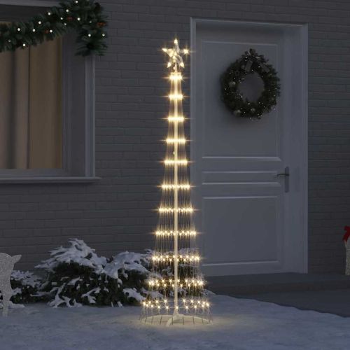 LED Коледна Елха Топло бяло 51 х 51 х 190 см Метал