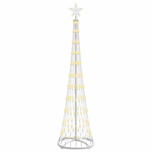 LED Коледна Елха Топло бяло 51 х 51 х 190 см Метал