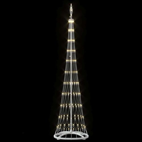 LED Коледна Елха Топло бяло 51 х 51 х 190 см Метал