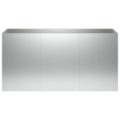 Градинска саксия Сребристо 120 x 40 x 60 см Поцинкована стомана