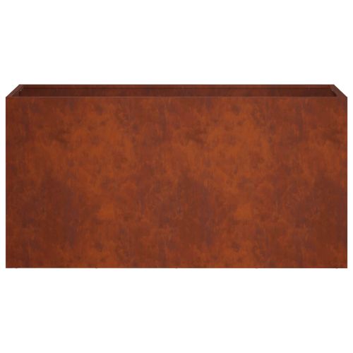 Градинска саксия 2 бр. Ръждясало 100 x 30 x 40 см