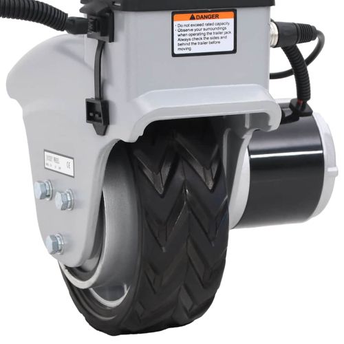 Алуминиево моторизирано опорно колело за ремарке 12 V 350 W