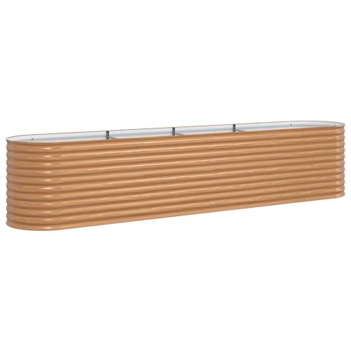Повдигнато легло Кафяво 400 x 80 x 81 cm Стомана