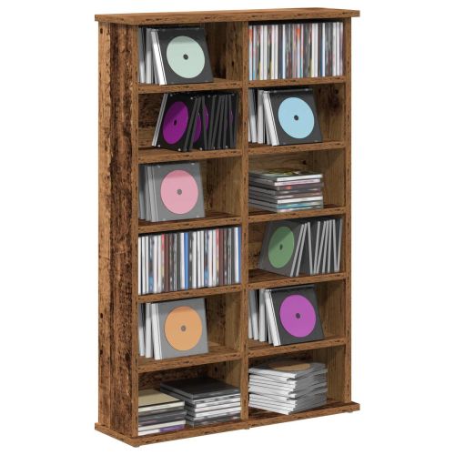 Кабинет за CD Старо дърво 60 x 17 x 92 см Инженерна дървесина