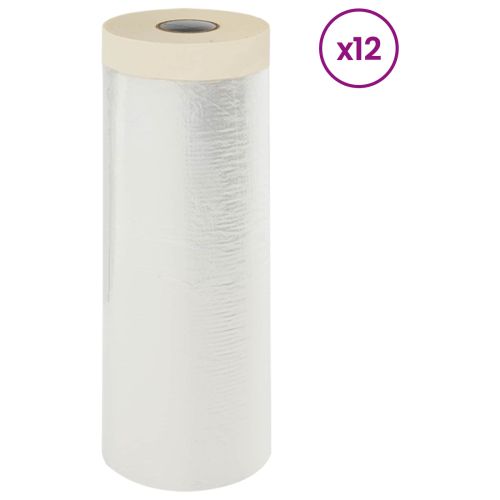 Прахосмукачна кърпа с лепило 12 бр. Прозрачен 210 x 2000 см